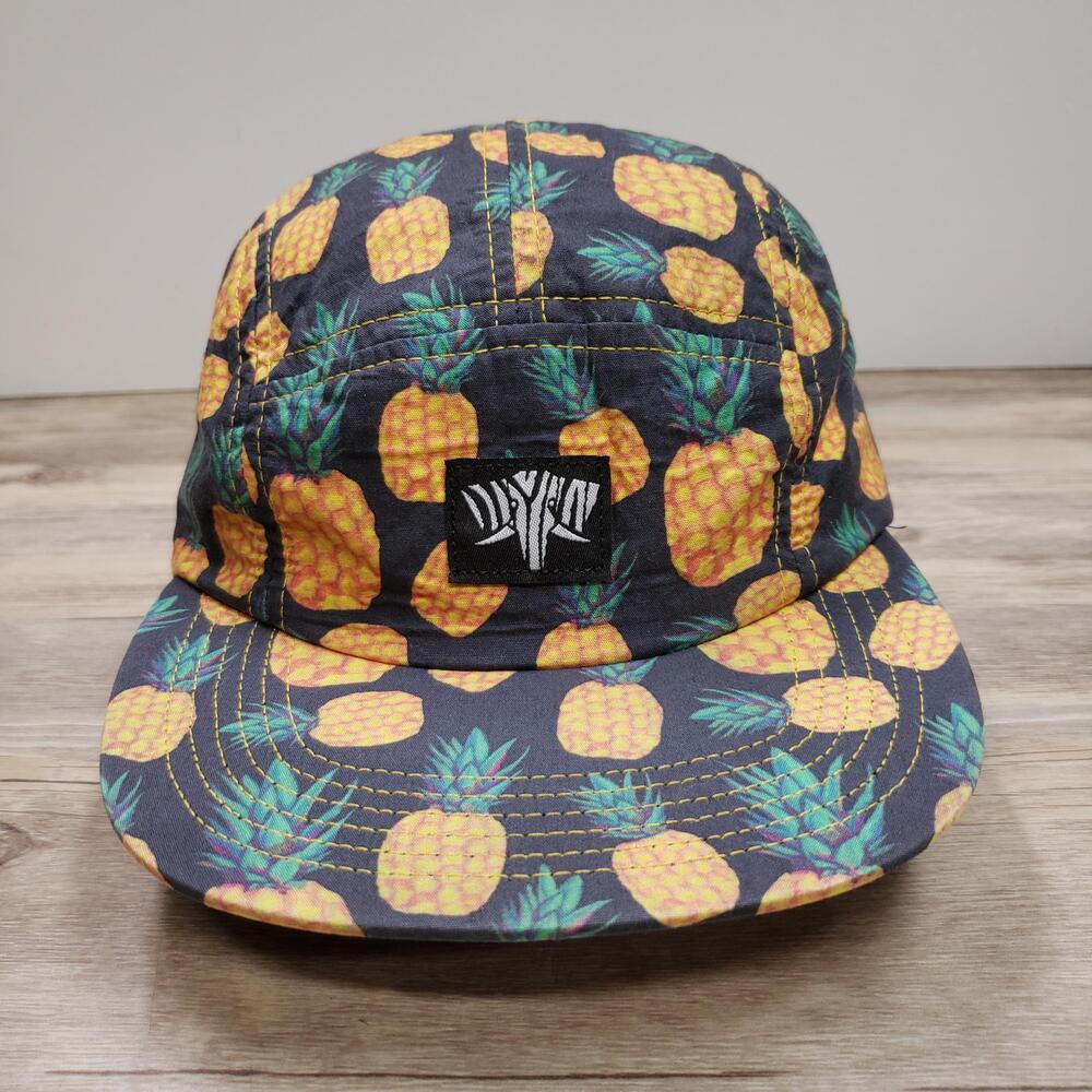 Serengetee Hat Cap Strap Back Mens One Size Pineapple Tropical Print 5 Panel USA